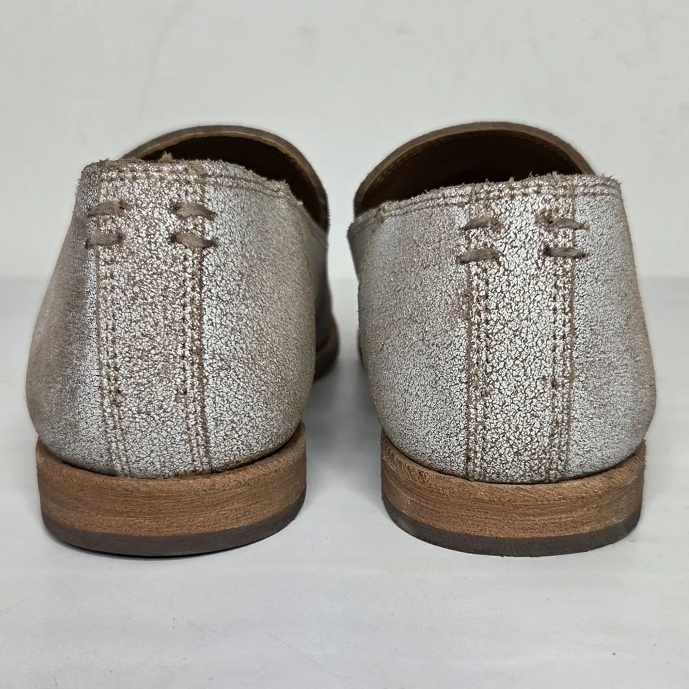 Frye Chris Venetian Slip-On Loafer Shoes Casual NWOB Distressed Mushroom Mens 9D - Picture 4 of 11